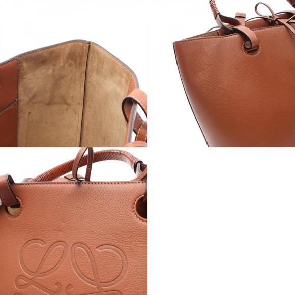 Loewe Bag Tote Anagram Brown Leather - Picture 10 of 10